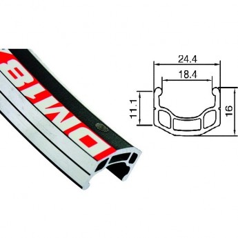 Обод 26" DM-18 36H Alexrims, двойной пистонированный, чёрный Обод 26" DM-18 36H Alexrims, двойной пистонированный, чёрный