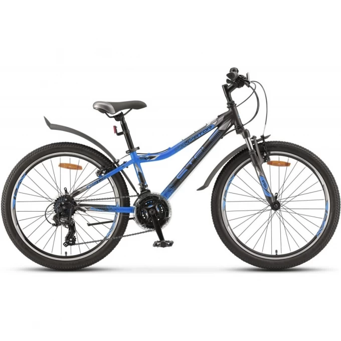 Велосипед STELS Navigator 24" 410 V 21 sp V010 чёрный/синий (LU091557), рама 12" JU000424422023JU0001500 Велосипед STELS Navigator 24" 410 V 21 sp V010 чёрный/синий (LU091557), рама 12" JU000424422023JU0001500