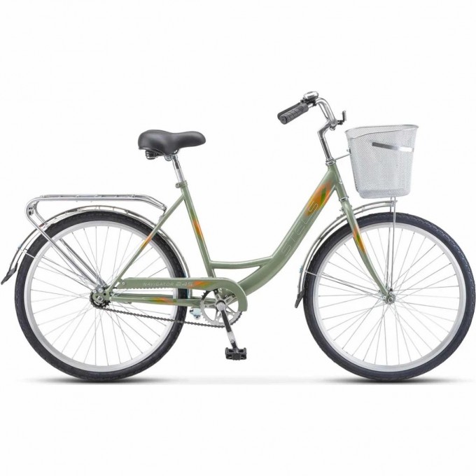 Велосипед STELS Navigator 26" 245 Z010 оливковый (с корзиной) (LU093460) рама 19", 2023 JU000410882022JU0010982 Велосипед STELS Navigator 26" 245 Z010 оливковый (с корзиной) (LU093460) рама 19", 2023 JU000410882022JU0010982