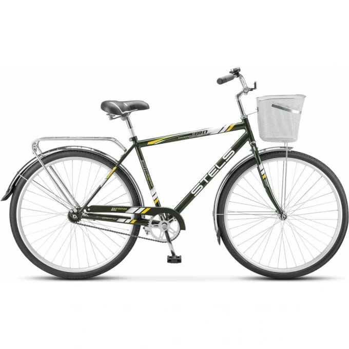Велосипед STELS Navigator 28" 300 С Z010 (с корзиной) (LU101059) оливковый JU000408902022JU0006825 Велосипед STELS Navigator 28" 300 С Z010 (с корзиной) (LU101059) оливковый JU000408902022JU0006825