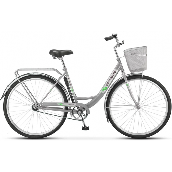 Велосипед STELS Navigator 28" 345 Z010/Z011 (с корзиной) (LU085343) серо-зеленый JU000400242022JU0010953 Велосипед STELS Navigator 28" 345 Z010/Z011 (с корзиной) (LU085343) серо-зеленый JU000400242022JU0010953