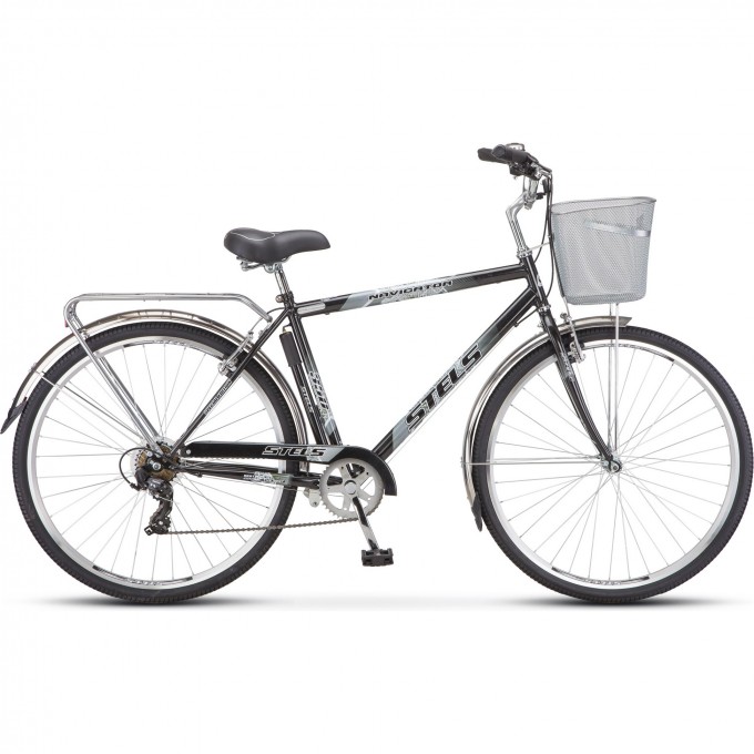 Велосипед STELS Navigator-350 Gent V 28" Z010 (с корзиной) черный JU000428722023JU0000866 Велосипед STELS Navigator-350 Gent V 28" Z010 (с корзиной) черный JU000428722023JU0000866
