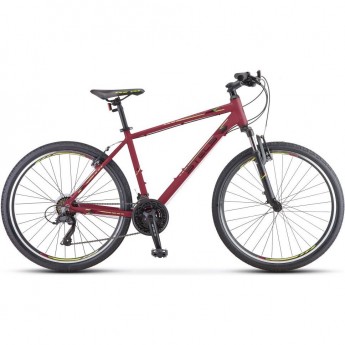 Велосипед STELS Navigator 590 V K010 бордовый/салатовый (LU094324), рама 16", 2023